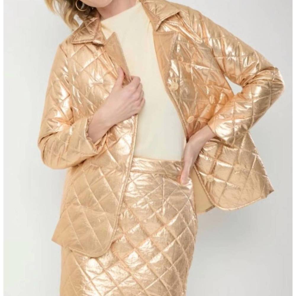 NEW FLORA BEA janeen metallic jacket in gold